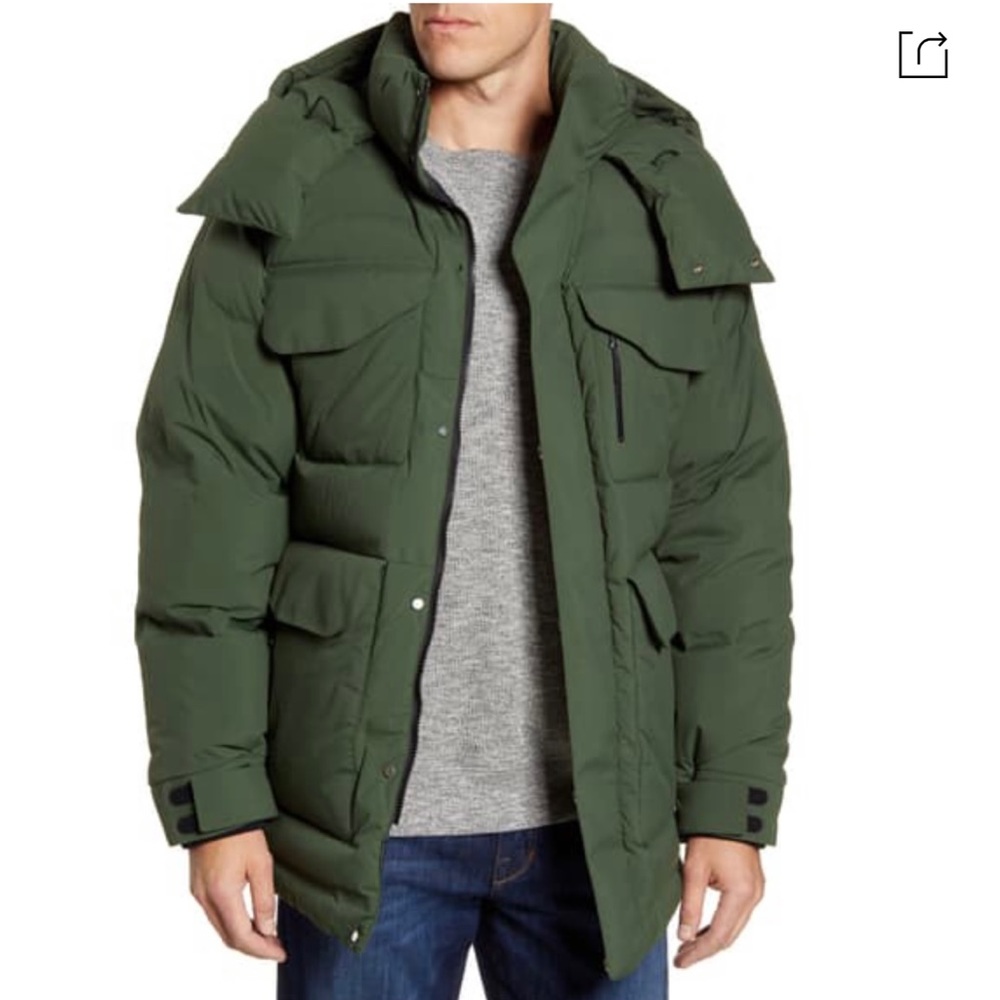 Goldwin- Infinium Gore-tex Down Hooded Parka In Cypress Green